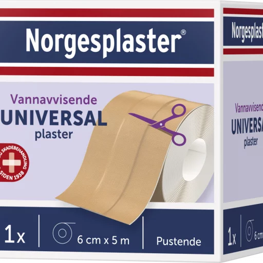 NORGESPLASTER UNIVERSAL plaster m/kompress 6cm x 5m