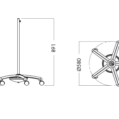 Trolleystativ Luxo høyde 130 cm