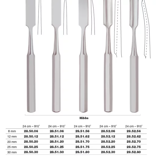 Osteotom Hibbs rett 20mm 24cm