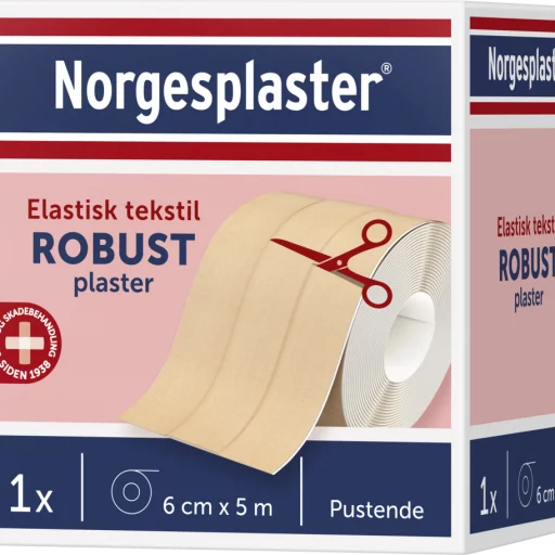 NORGESPLASTER TEKSTIL ROBUST m/kompress 6cmx5 m.