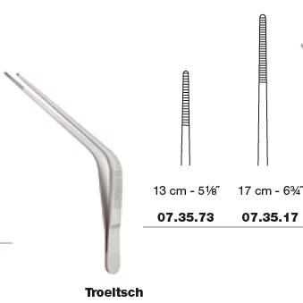 NESEPINSETT TROELTSCH knebøyd anatomisk 17 cm - Medicon