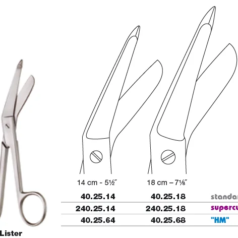 BANDASJESAKS LISTER 14 cm - Medicon