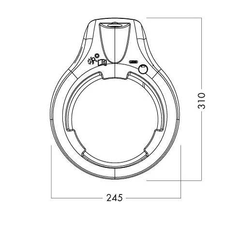 LUPELAMPE Circus LED medical m/bordfeste 3,5D