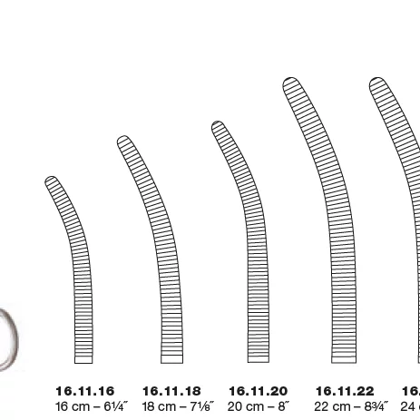 Arterieklemme Rochester Pean bøyd 20cm