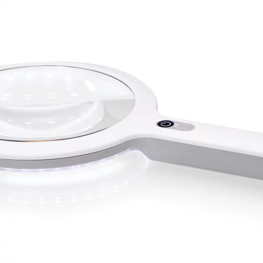 Lupelampe Opticlux Hand hvitt+Woods lys Ø160mm D3,5/1,9x