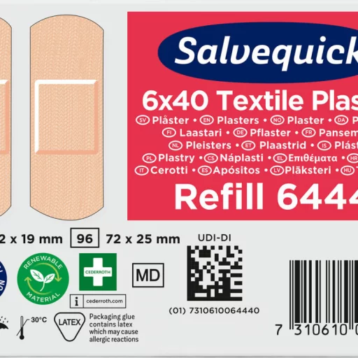 PLASTER Salvequick tekstil refill 6444 /Optra Quick