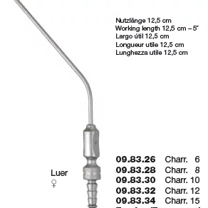 SUGEKANYLE FRAZIER (FURGURSSON) CH 8 (2,67mm) 12,5cm - Medicon