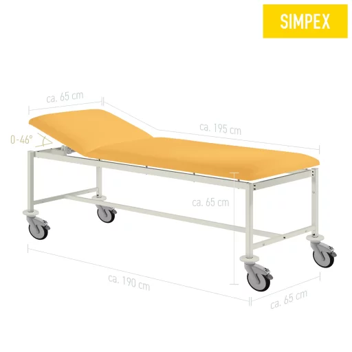 US-BENK MEDI-LUX 2-delt m/hjul +papirrullholder 65x195xh67cm