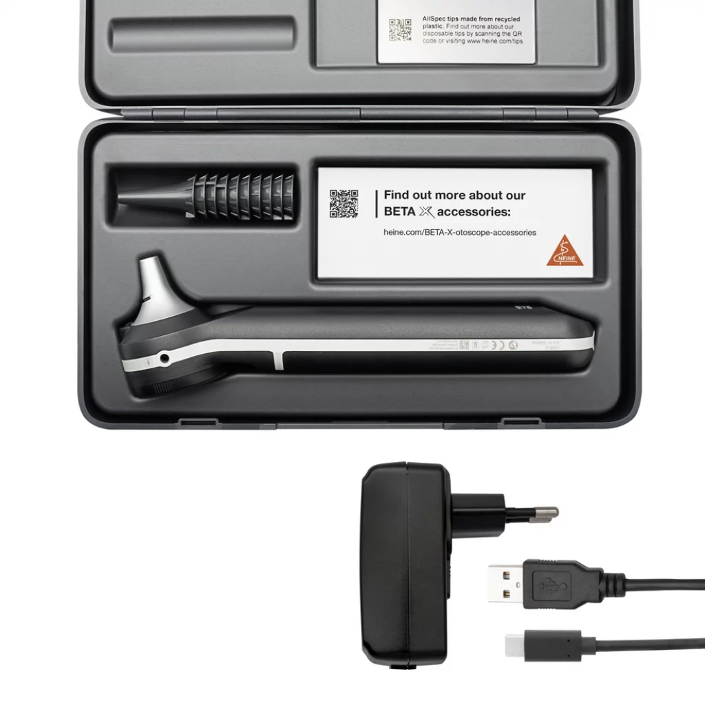 HEINE BETA X Otoskop 4,2x, USB C, med etui B-131.28.330