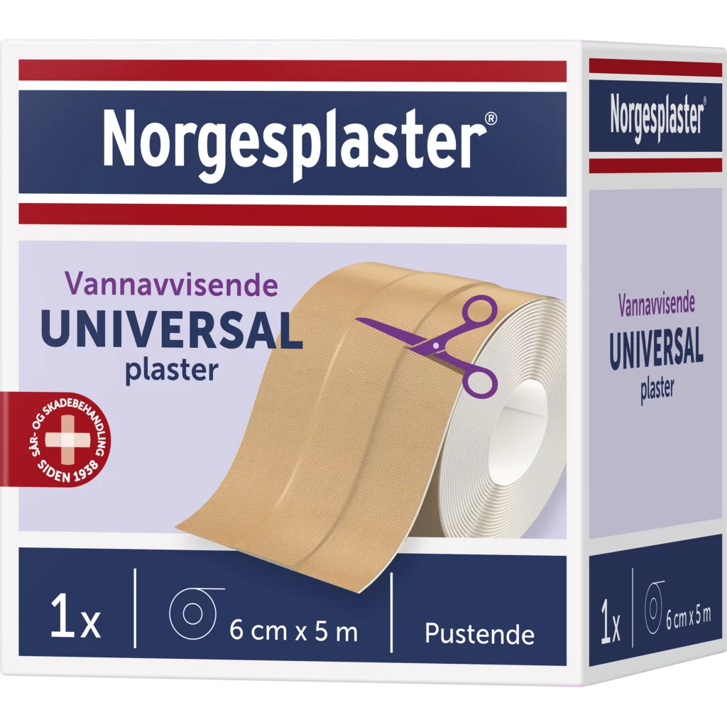 NORGESPLASTER UNIVERSAL plaster m/kompress 6cm x 5m