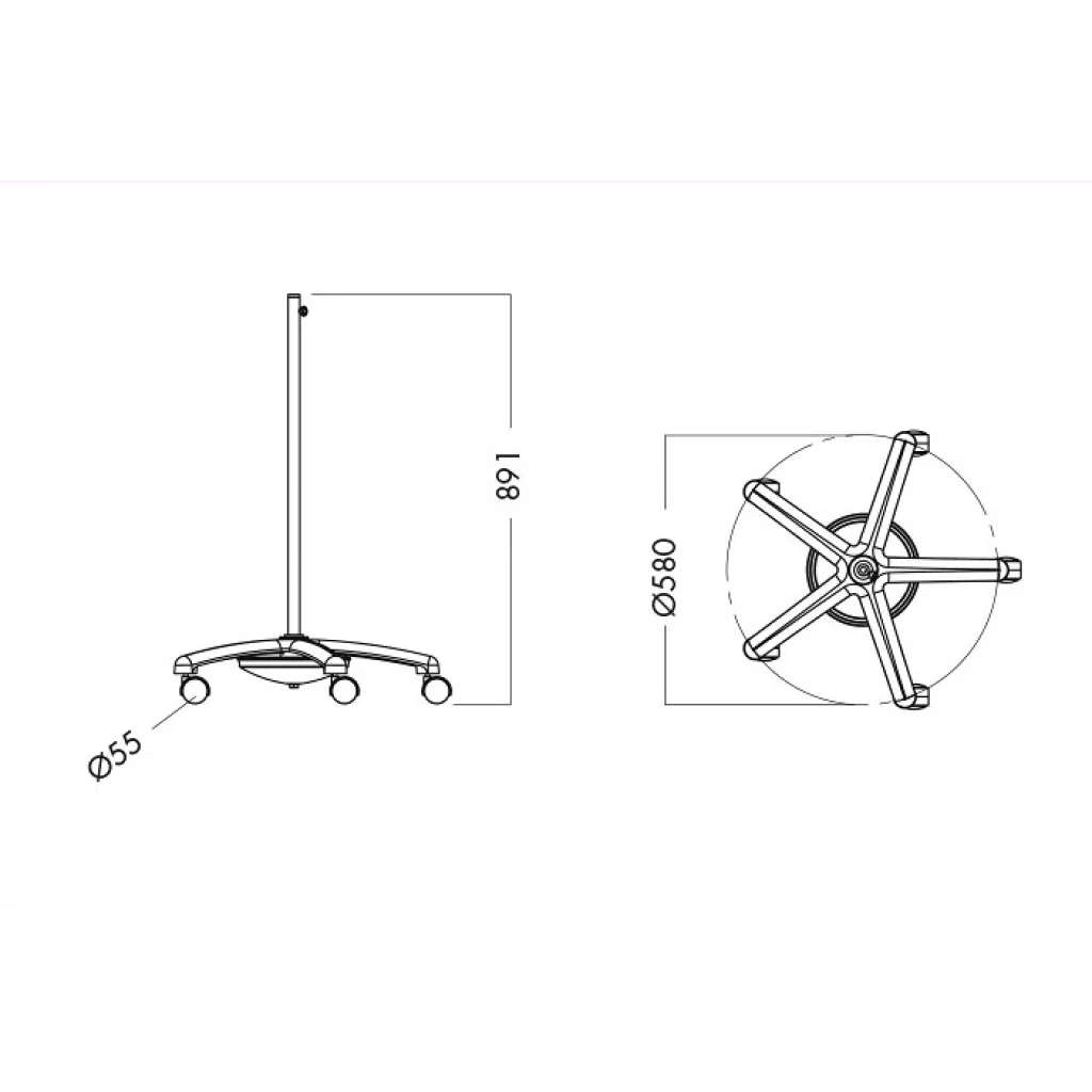 Trolleystativ Luxo høyde 130 cm