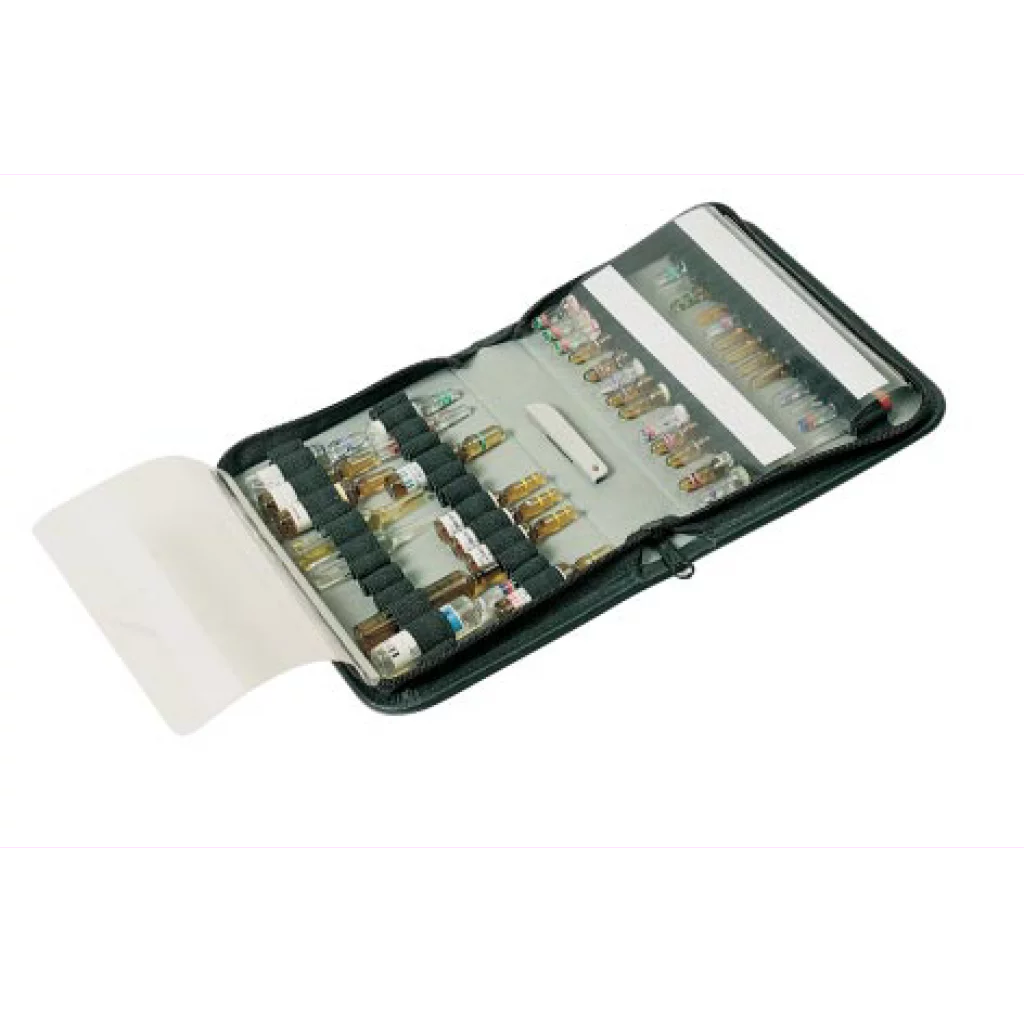 AMPULLEMAPPE, lær, for 60 ampuller. 22 x 16 cm - 3.07.111