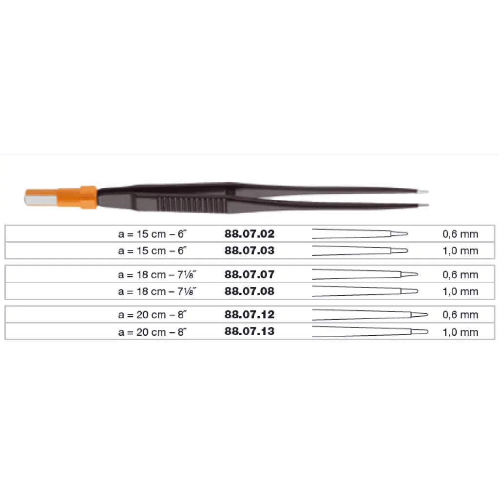 Bipolar pinsett, MAGIC non-stick 15cm 1,0mm rett - Medicon