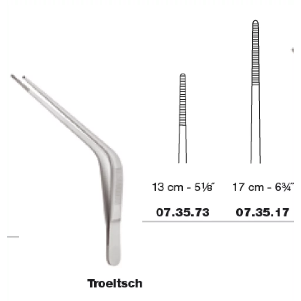 NESEPINSETT TROELTSCH knebøyd anatomisk 17 cm - Medicon