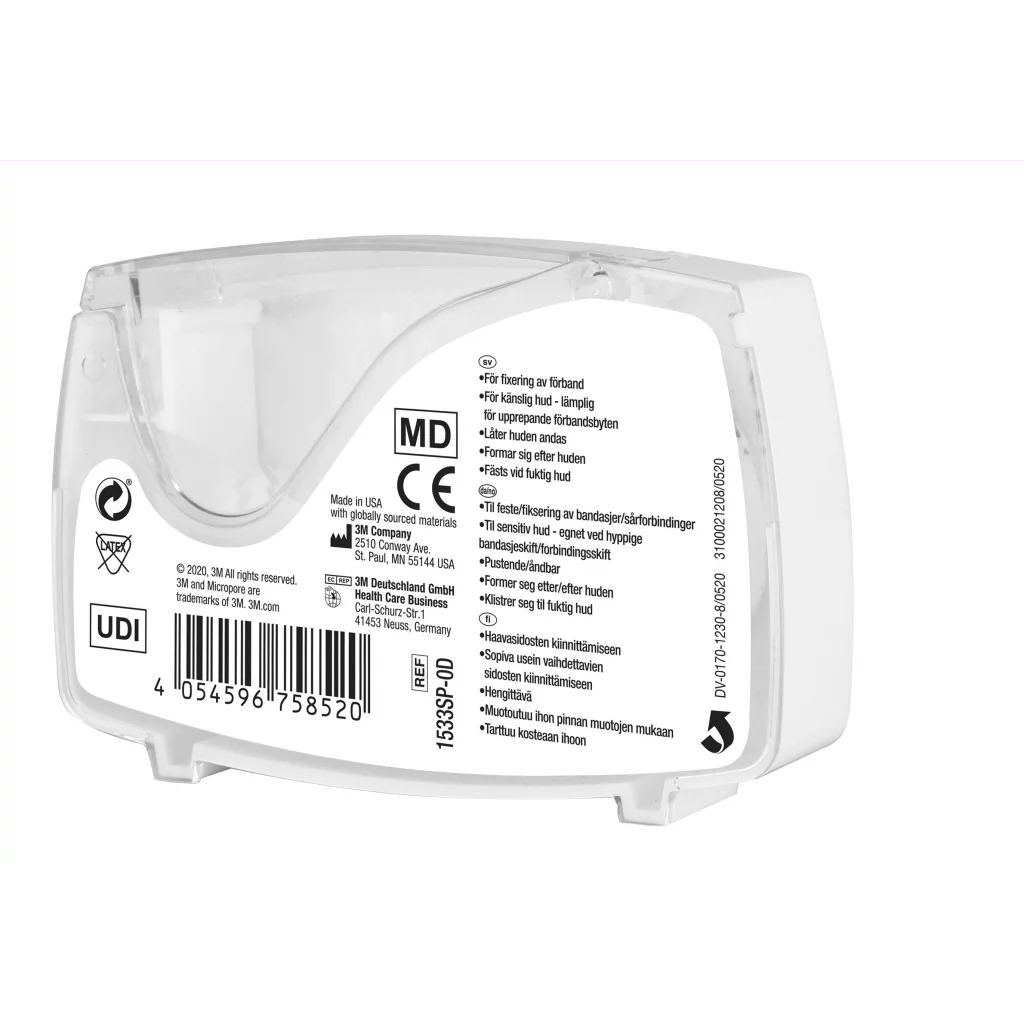 MICROPORE hudfarget 1 1/4 cm med dispenser 1533SP-0D