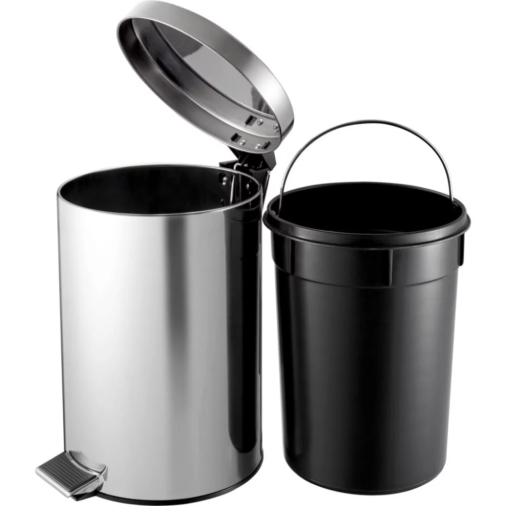 AVFALLSBØTTE 12 liter rustfritt "Brilliant steel"