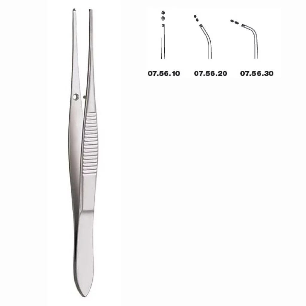 PINSETT IRIS KIRURGISK 1x2t rett 10 cm - Medicon