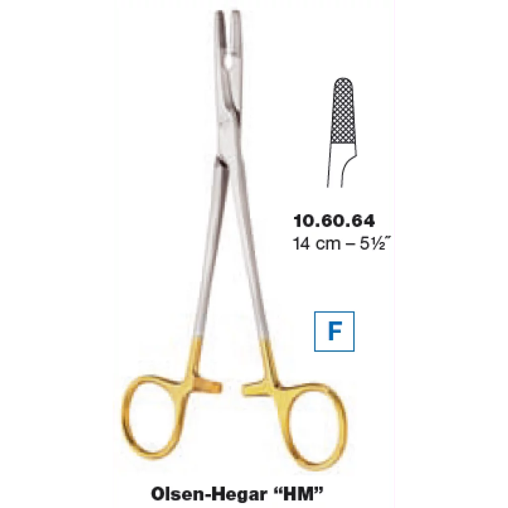 Nåleholder Olsen Hegar HM med saks. 14cm - Medicon