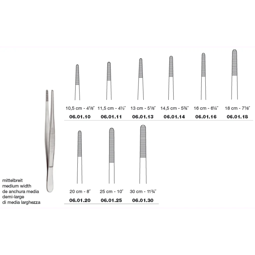 Pinsett anatomisk medium 160mm