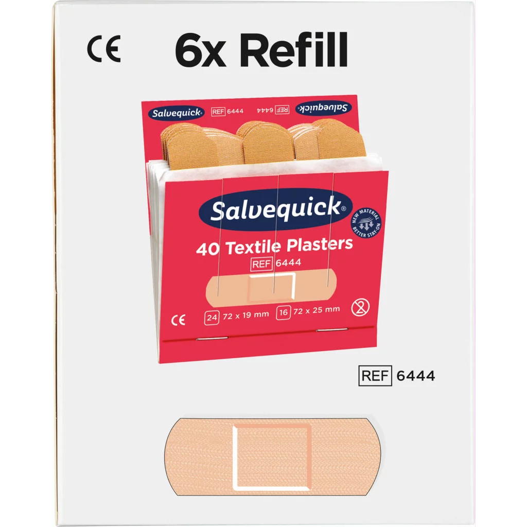 PLASTER Salvequick tekstil refill 6444 /Optra Quick