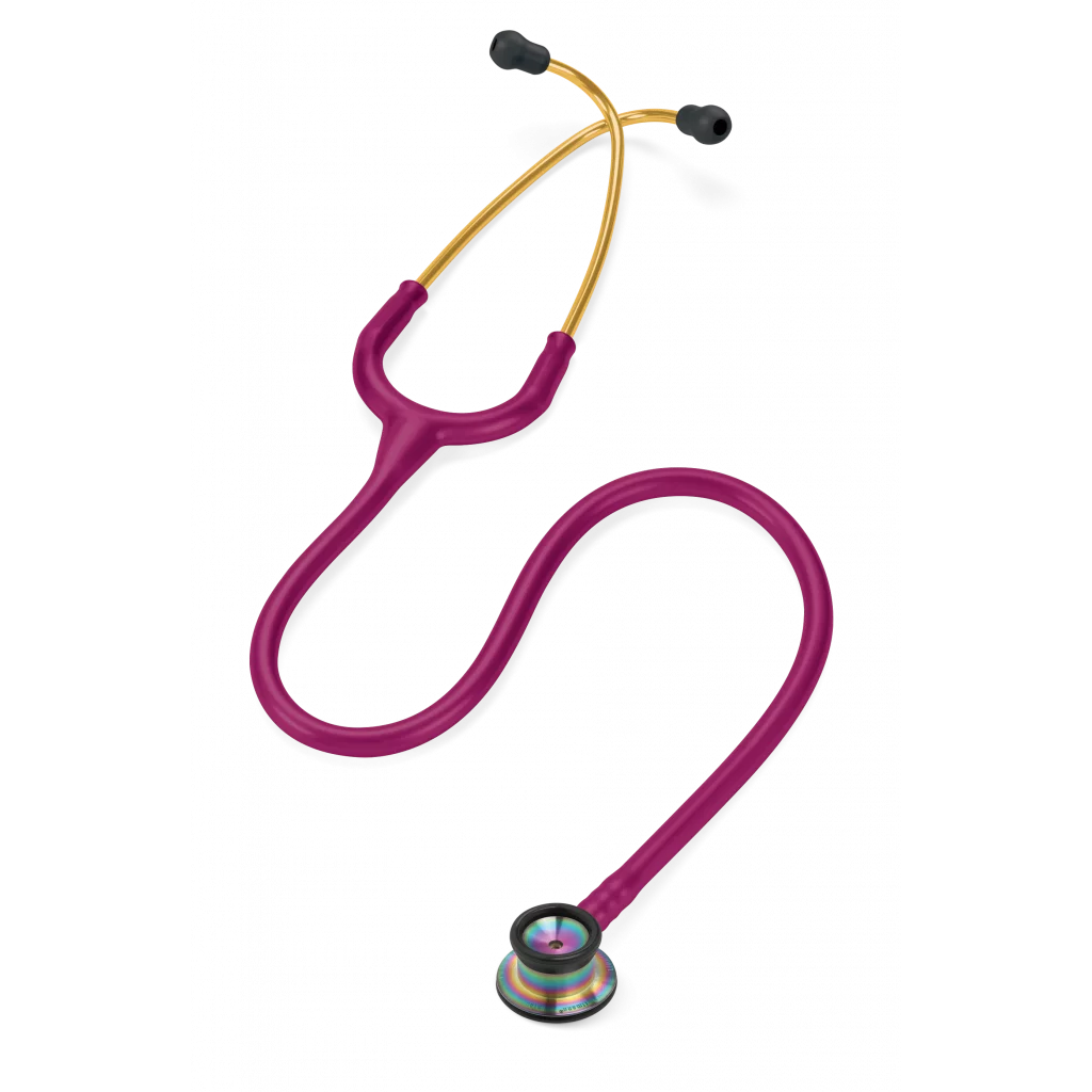 STETOSKOP LITTMANN CLASSIC II, infant/nyfødt -bringebær/regnbue/messing 2157