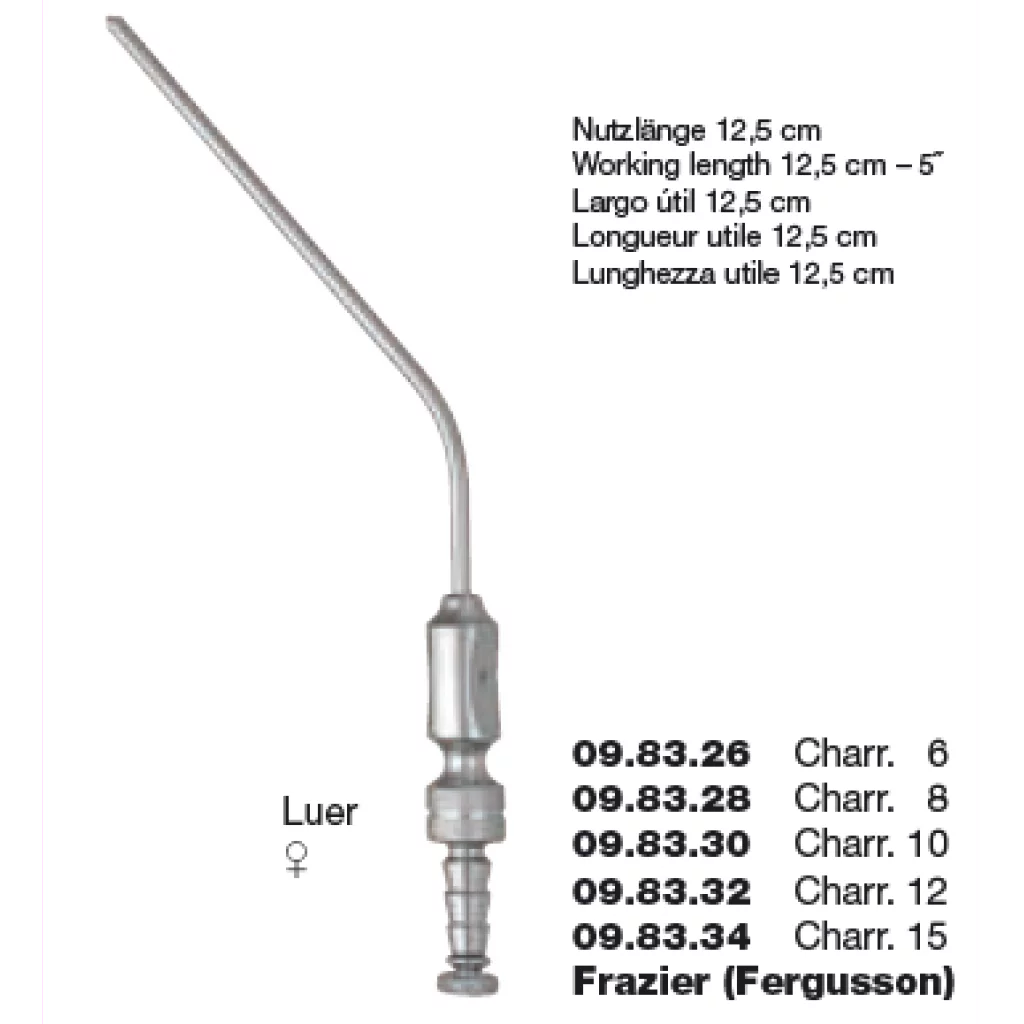 SUGEKANYLE FRAZIER (FURGURSSON) CH 10 (3,33mm) 12,5cm - Medicon