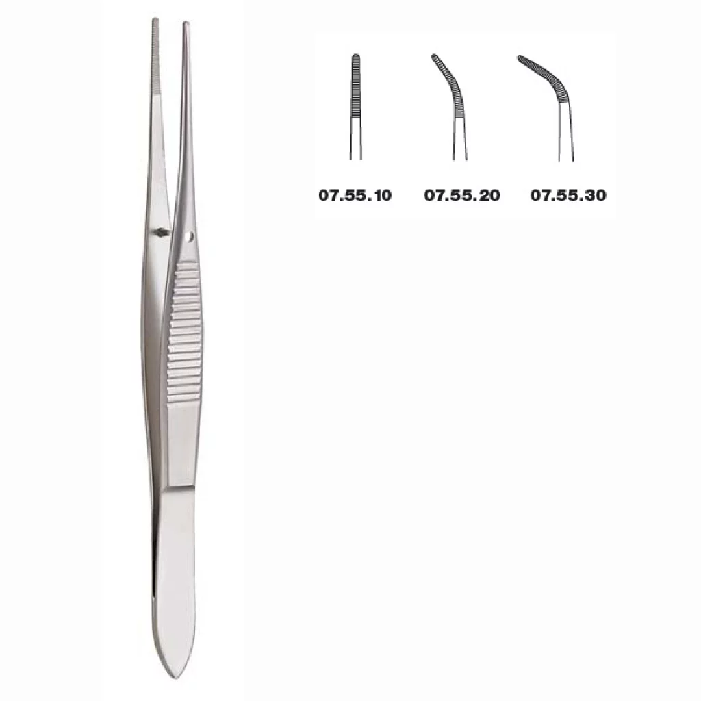 PINSETT IRIS ANATOMISK rett 10 cm - Medicon