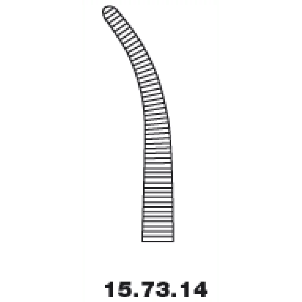 ARTERIEKLEMME CRILE bøyd u/tenner 14 cm - Medicon