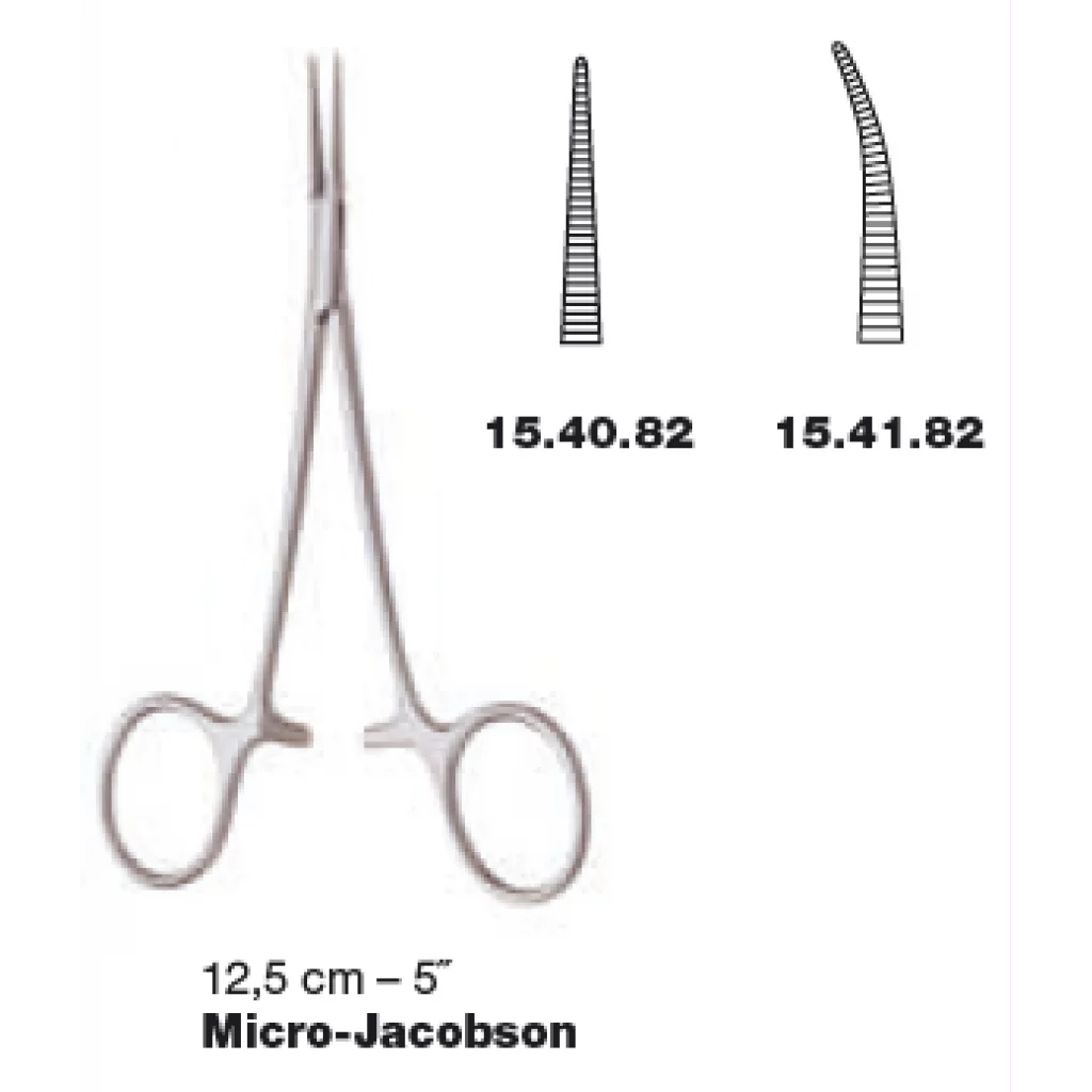ARTERIEKLEMME micro Jacobson bøyd 12,5cm - Medicon