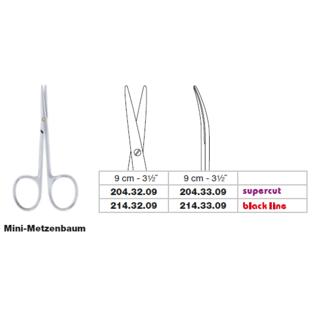 Saks Mini Metzenbaum bøyd Supercut 9cm