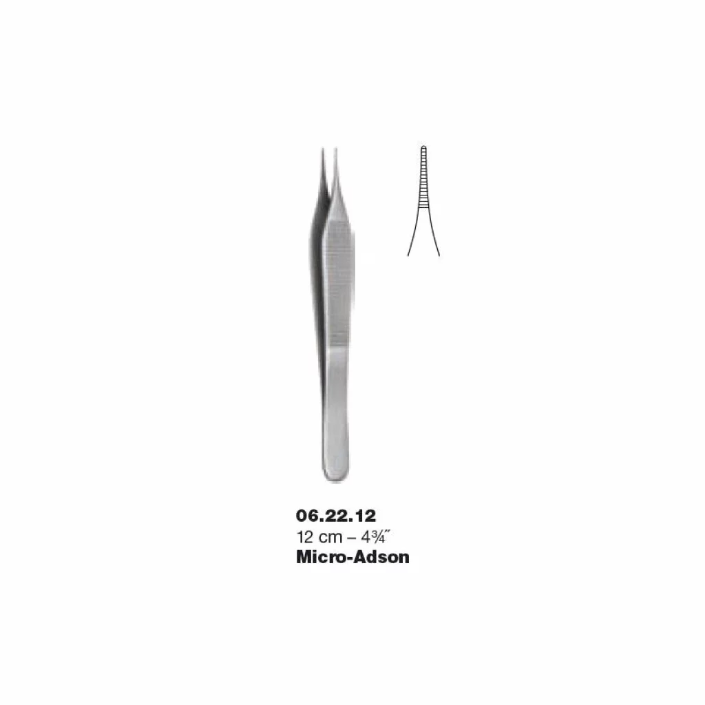 PINSETT Adson micro anatomisk 12cm - Medicon