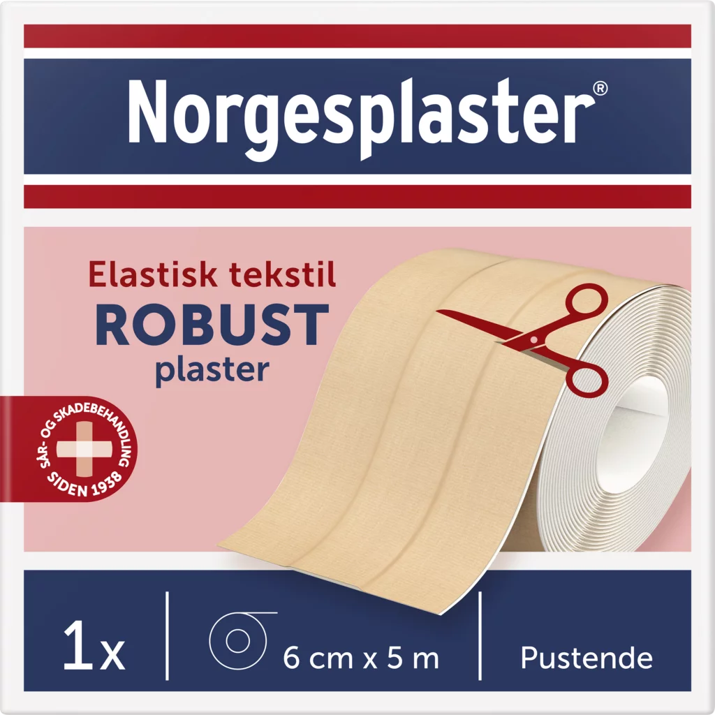 NORGESPLASTER TEKSTIL ROBUST m/kompress 6cmx5 m.