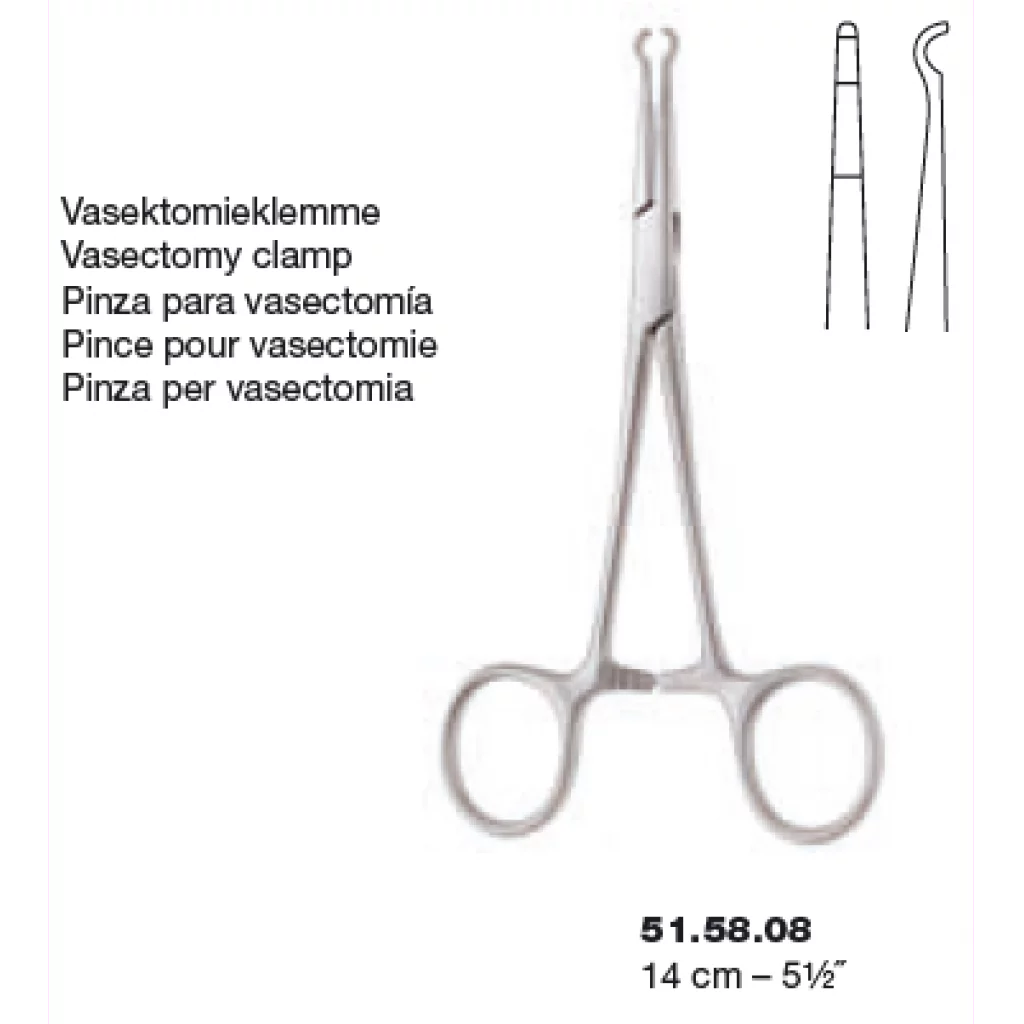 Vasektomiklemme rett 14cm