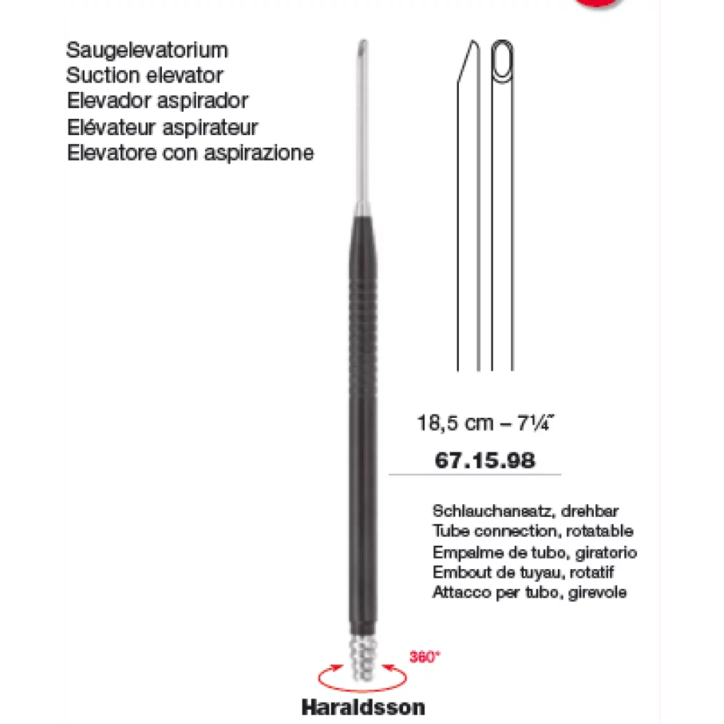 Sug elevator Haraldsson 18,5cm Ø 3mm slangekobling