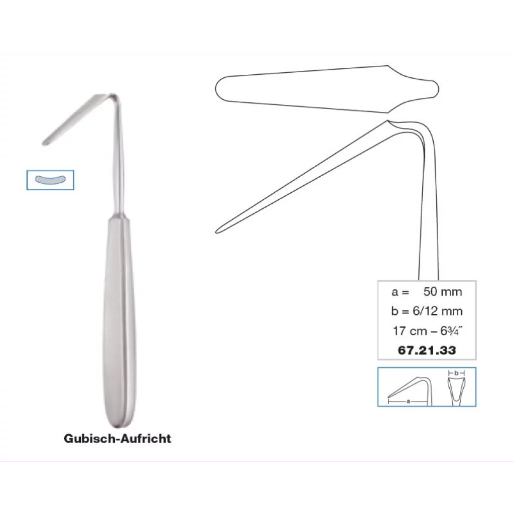Neseretraktor Gubisch Aufricht 17cm 50x6/12mm - Medicon