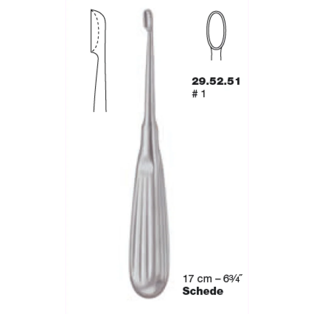 Skarp skje Schede 17cm fig 1 - Ruuds.no - Sykehus- og legeutstyr