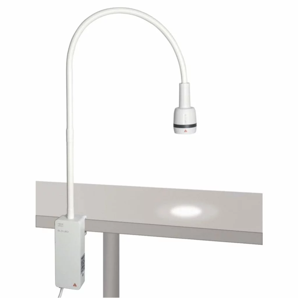 US-LAMPE HEINE EL 3 LED m/svanehals, bord-/universalfeste