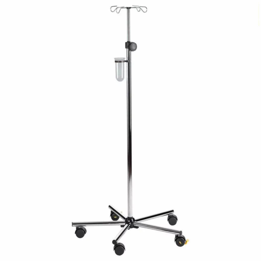 INFUSJONSSTATIV Profi-Cromo-mini m/4 kroker, forkrommet