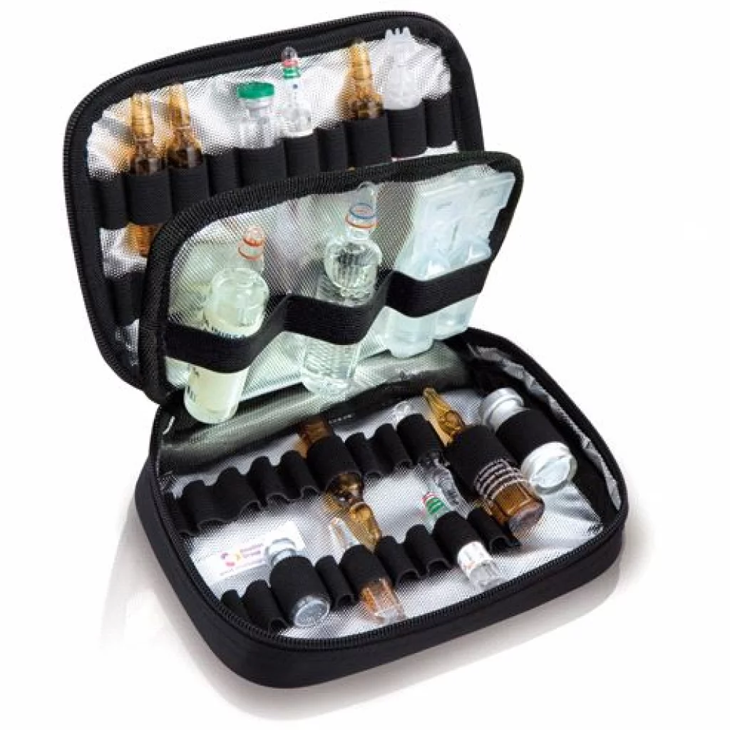 Ampullemappe Phials, isolert, sort polyester, str:18x13x4cm