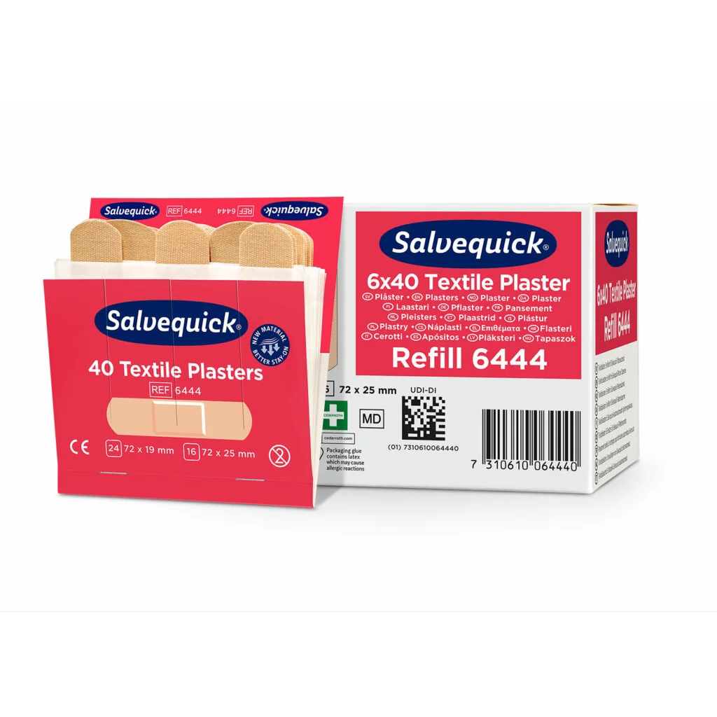 PLASTER Salvequick tekstil refill 6444 /Optra Quick