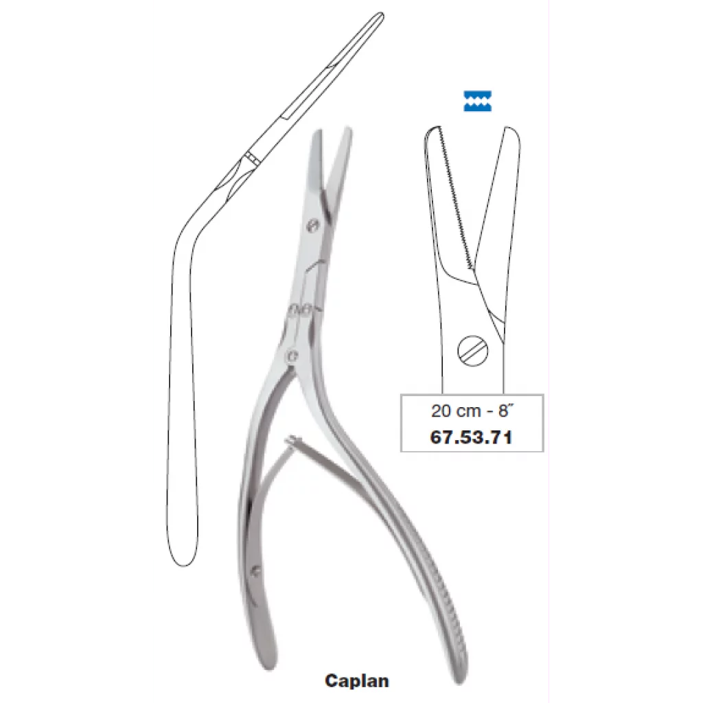 Saks Caplan septum vinklet 20cm riflet