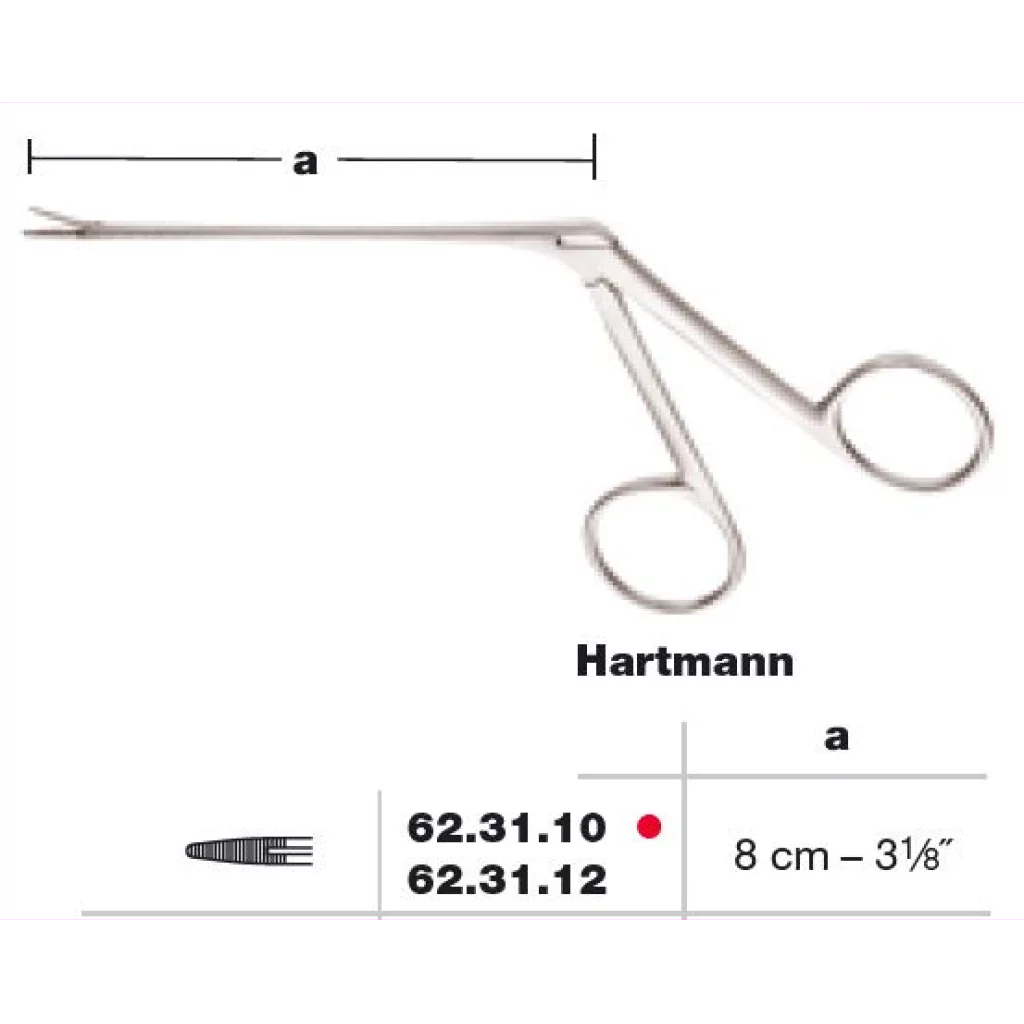 ØRETANG Hartmann, knebøyd 8 cm anatomisk - Medicon