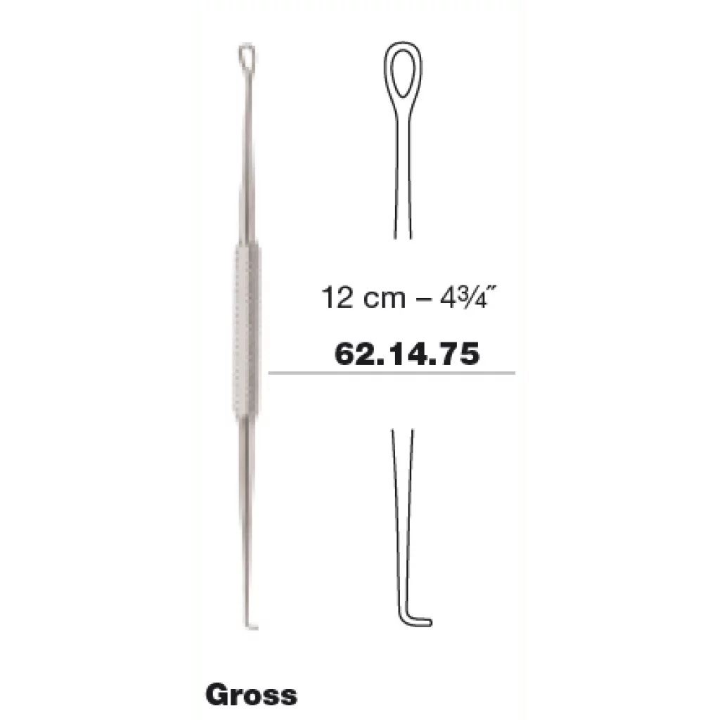 Cerumenhake Gross dobbel med kyrette 12cm