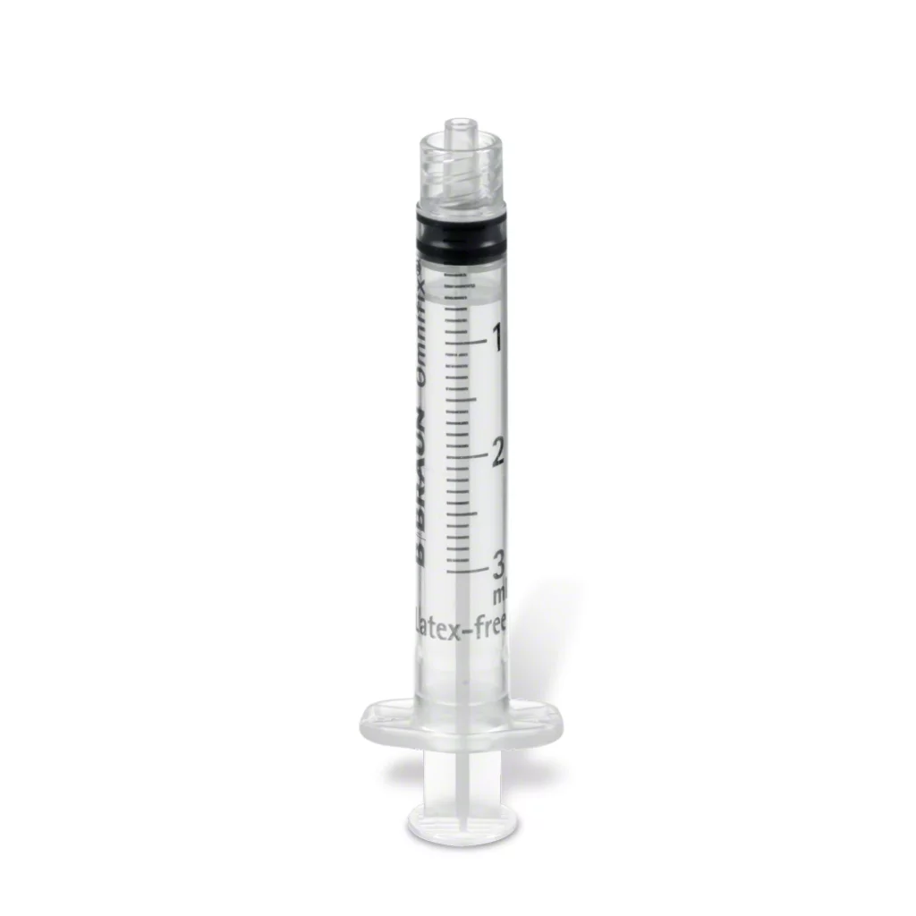 SPRØYTER OMNIFIX 3 ml Luer Lock, 3-komponent