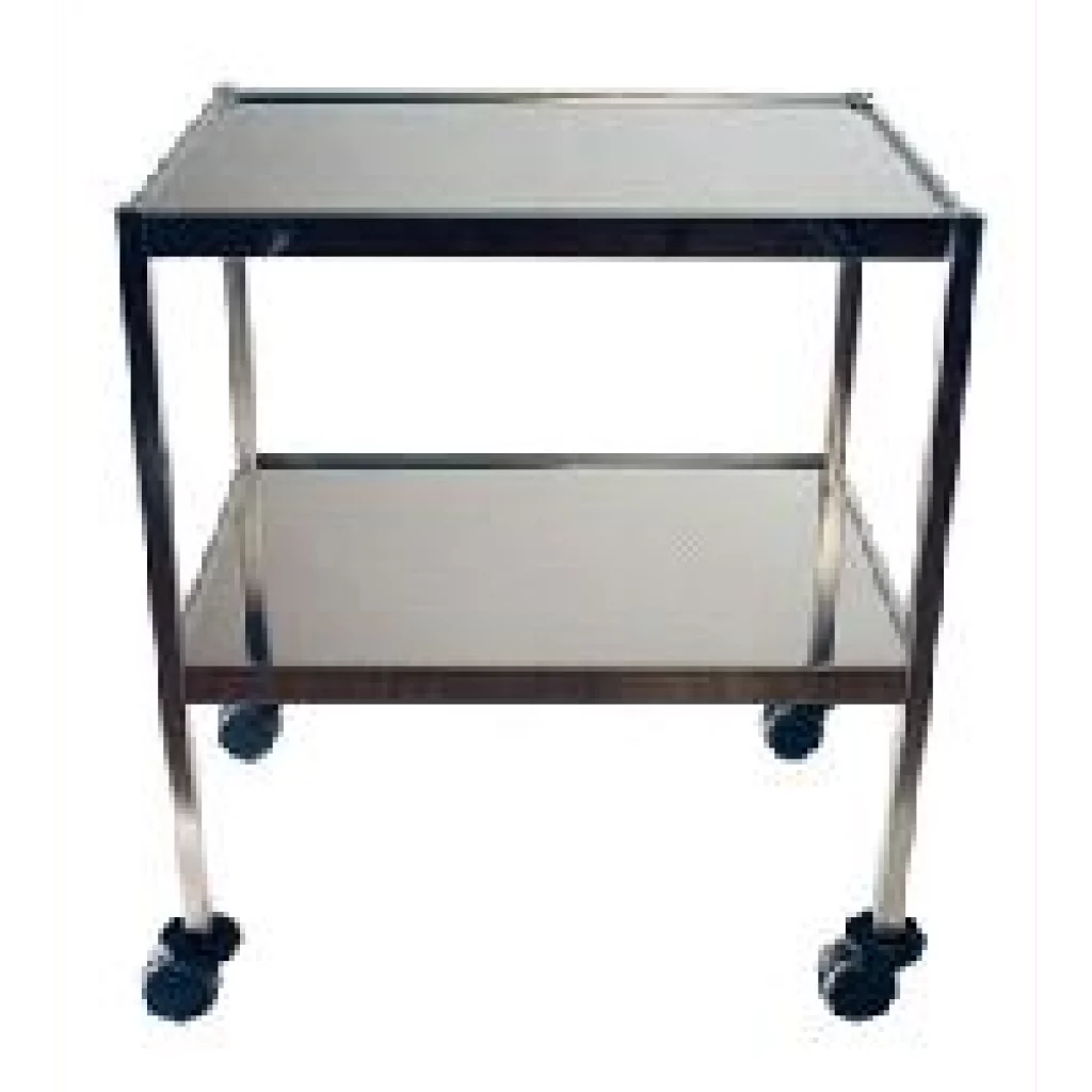 INSTRUMENTBORD 50x70/h.90 cm, rustfritt m/2 hyller - Svithun