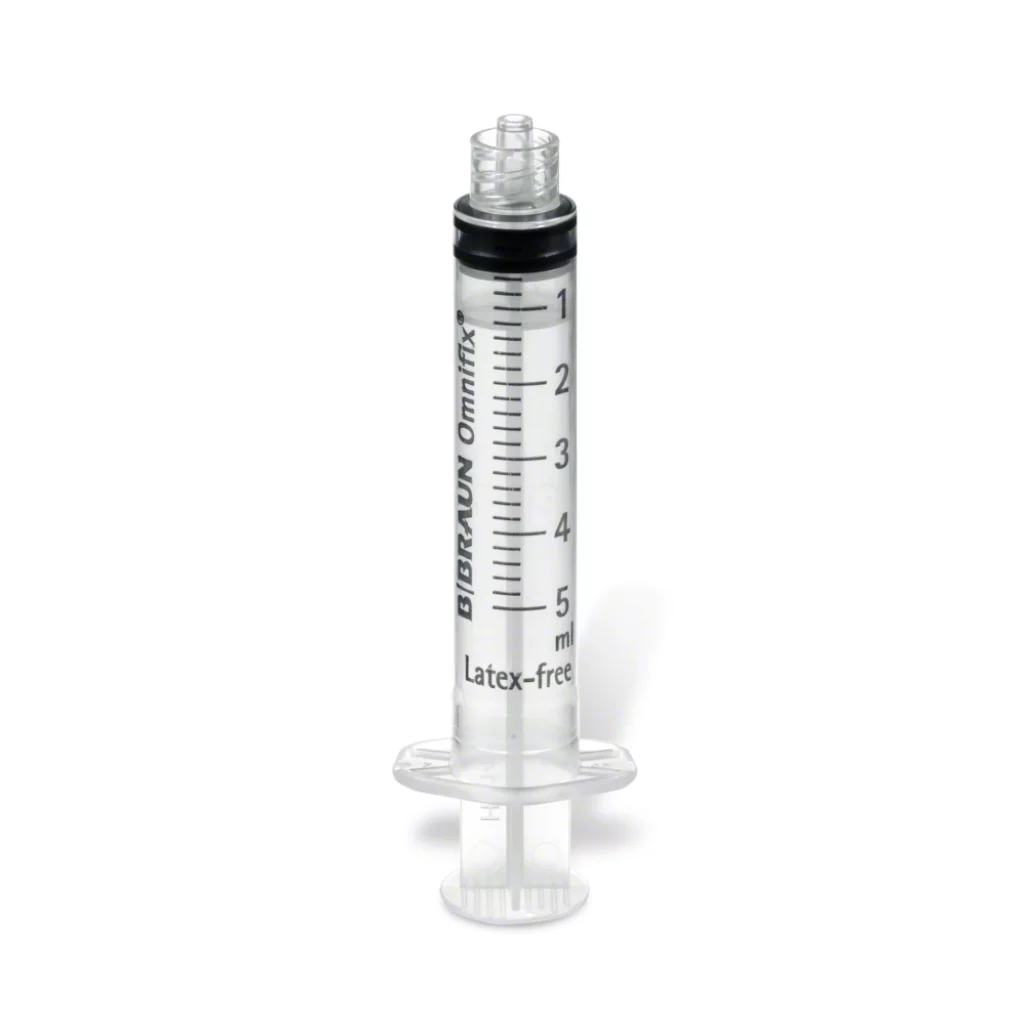 SPRØYTER OMNIFIX 5 ml Luer Lock, 3-komponent