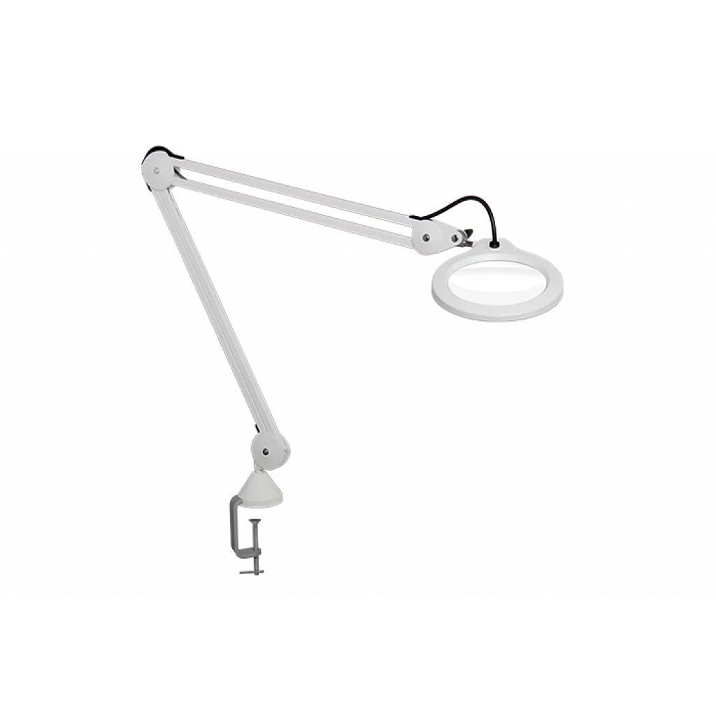 LUPELAMPE LFM LED G2  3D m/bordfeste - hvit