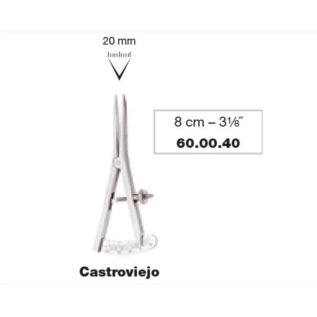 Castroviejo caliper 20mm 8cm - Medicon
